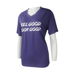 T853 來樣訂做女裝短袖T恤 團體訂購女裝v領短袖T恤 設計女裝短袖T恤專營店    紫色  低 胸 t 恤 T853 來樣訂做女裝短袖T恤 團體訂購女裝v領短袖T恤 設計女裝短袖T恤專營店    紫色  低 胸 t 恤